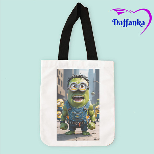 Tas Slempang Tote Bag Kanvas Minions Hulka.jpg