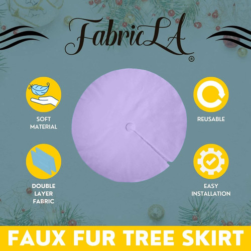 FabricLA Faux Fur Tree Skirt (1)