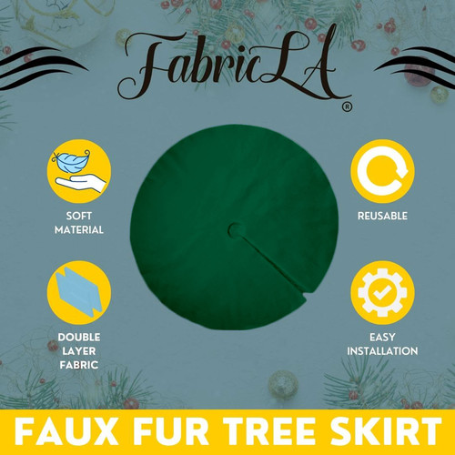 FabricLA Faux Fur Tree Skirt (1) (6)