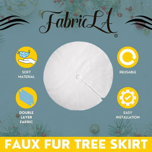 FabricLA Faux Fur Tree Skirt (1) (3)