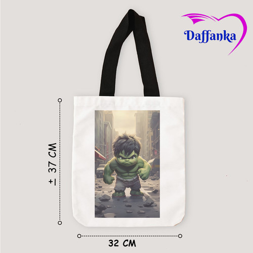 Tas Slempang Tote Bag Kanvas Baby Hulkaaa