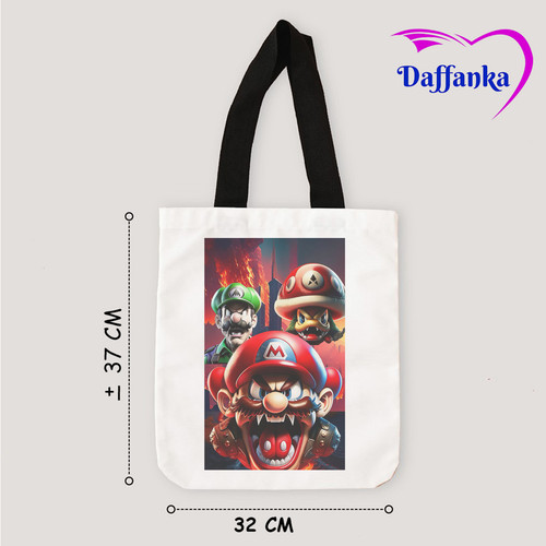 Tas Slempang Tote Bag Kanvas Game Super Mario Bross Angryaaa.jpg