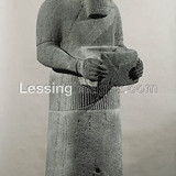 Monumental statue of a god. Basalt, period of the Assyrian King Tiglath Pileser III, from Hadatu (Ar