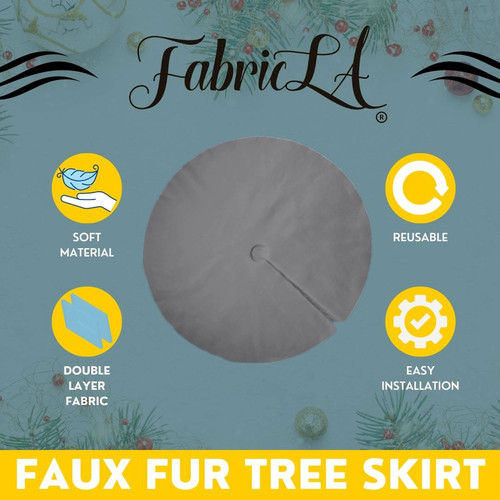 FabricLA Faux Fur Tree Skirt (1) Recovered (3)