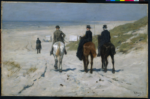 Mauve, Anton Утренняя поездка по пляжу, 1876, 45 cm х 70 cm, Холст, масло