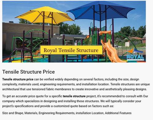 tensile structure price