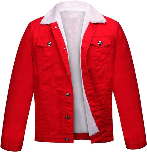 Christmas Cotton Trucker Jacket Christmas Style Artifical Fur Jacket 0.jpg