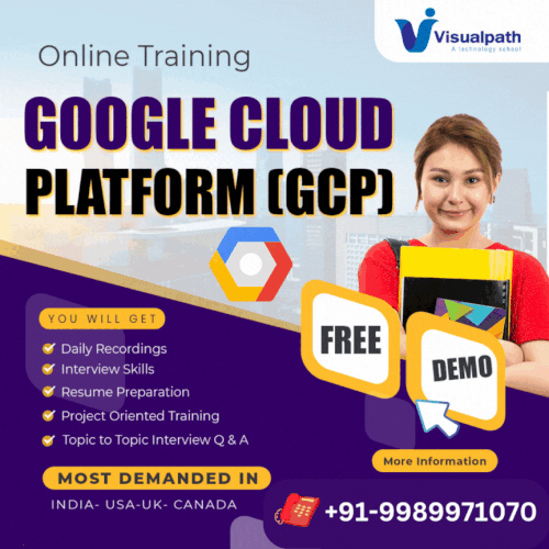 Visualpath offers the Best Google Cloud Platform Online Training conducted by Real-time experts for hands-on learning. Our  GCP Training is provided to individuals globally in the USA, UK, Canada, Dubai, and Australia. To Schedule a Free Demo call +91-9989971070.
WhatsApp: https://www.whatsapp.com/catalog/919989971070
Blog Visit: https://googlecloudplatform800.blogspot.com/
Visit: https://www.visualpath.in/google-cloud-platform-online-training.html
