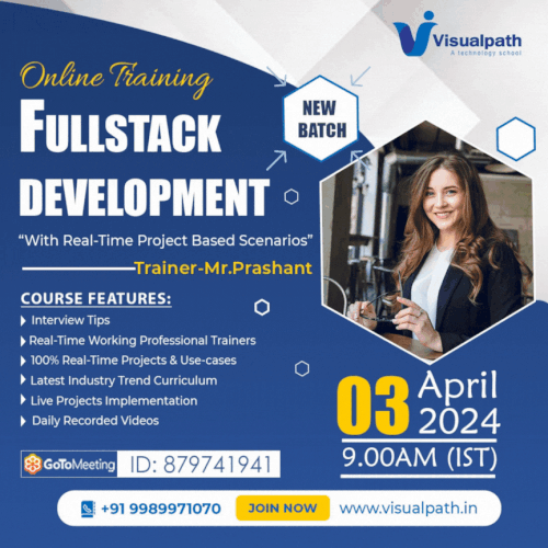 Join Now: https://meet.goto.com/879741941
Attend Online NewBatch On Full Stack Development (MERN) by Mr. Prashant.
Batch on: (3/04/2024) @ 9:00 AM (IST).
Contact us: +91 9989971070.
Join us on WhatsApp: https://www.whatsapp.com/catalog/919989971070/
Visit: https://www.visualpath.in/full-stack-mern-online.html