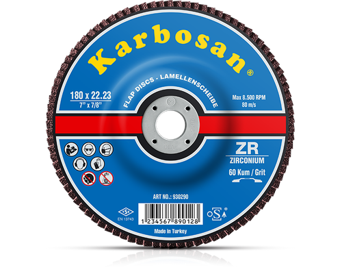 0010648 karbosan zr flap disk 180x2223 40 kum
