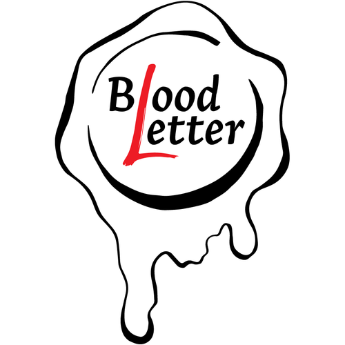 white bloodletter logo