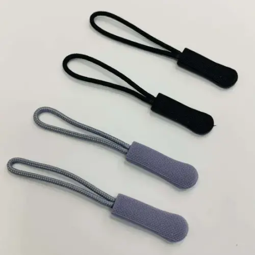 Black Zipper Tags Cord Lock Pulls Extension Zip Fixer for Backpacks Jackets Luggage Purses Handbags.webp