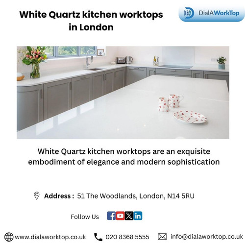 White Quartz kitchen worktops in london.jpg