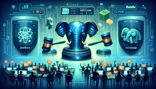 DALL·E 2023 11 29 10.43.57 A tech themed banner image for an Auction application, incorporating Quar.png