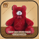 TEDDY BEAR DUDUK POLOS JMB MERAH