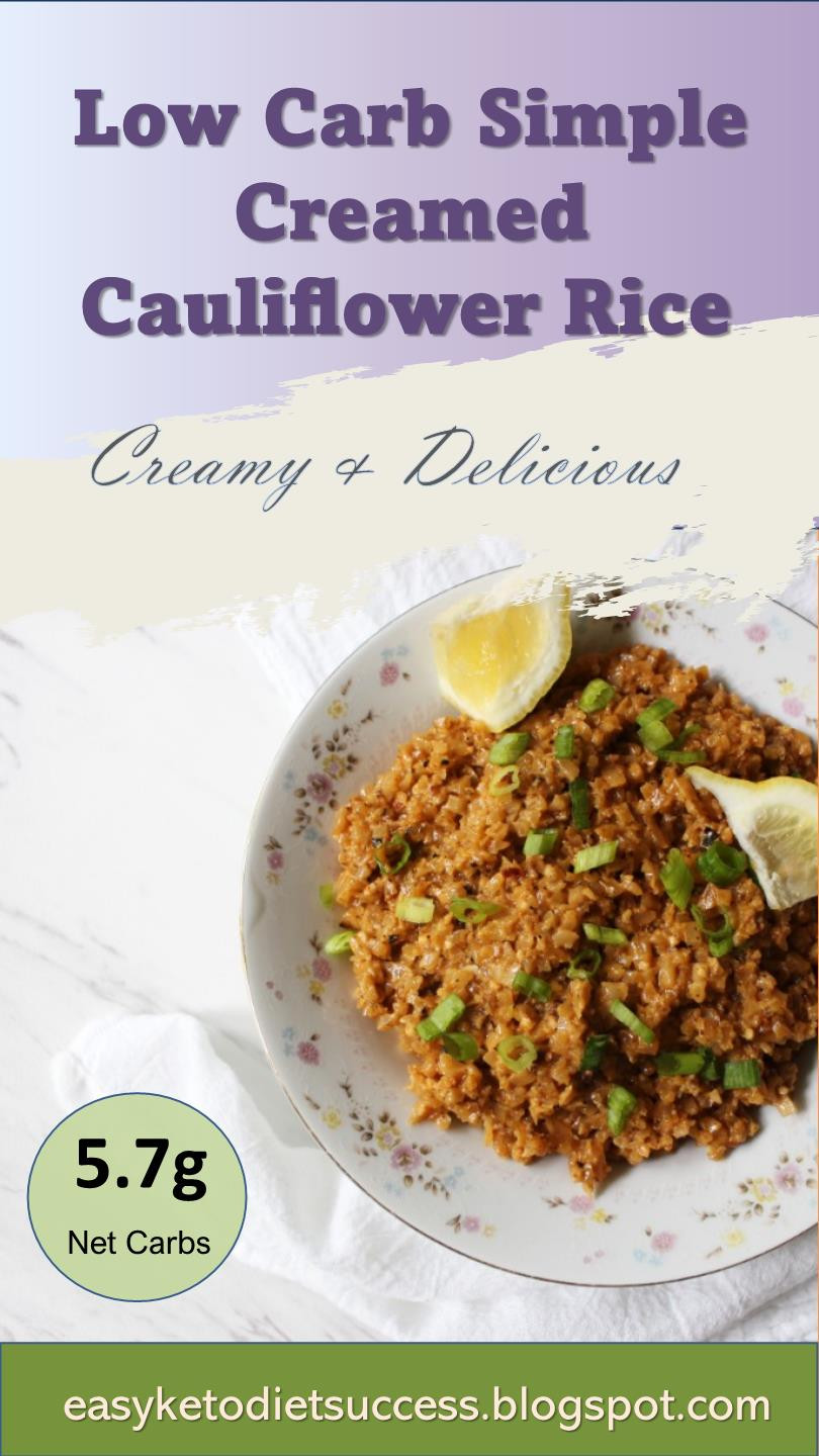 Low Carb Simple Creamed Cauliflower Rice