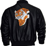Sylvester Stallon Black Bomber Style Jacket Rocky Balboa Tiger Leather Jacket For Men 0