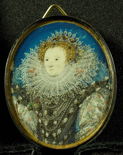 Hilliard, Nicholas Elizabeth I (1533 1603), королева Англии, 1619, 4 cm х 3,2 cm, Миниатюра на перга