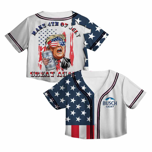 Light Beer make 4th of July great again custom name Baseball Jersey.jpg