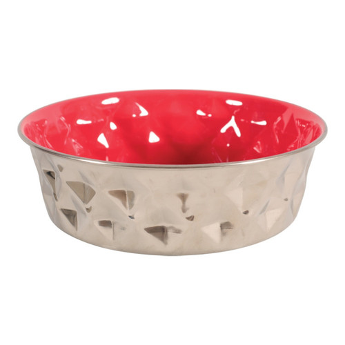 Diamonds Stainless Non Slip Bowls Red 2.6L.jpg