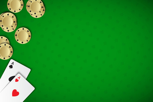 poker background with playing cards and chips on green casino background modern poker widescreen wal.jpg