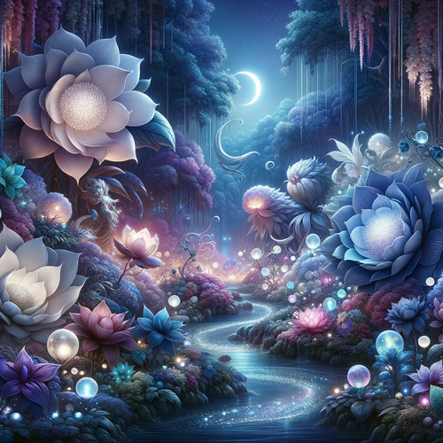 DALL·E 2023 12 02 23.54.47 An enchanted garden at night, filled with fantastical elements. The scene.png