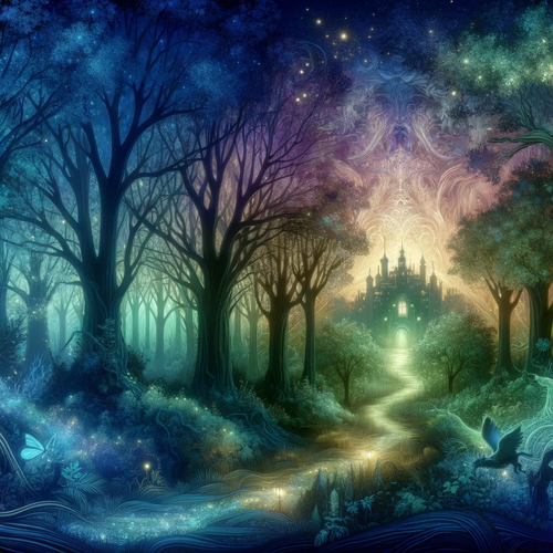 DALL·E 2023 12 02 23.54.37 A mystical forest scene at twilight, blending elements of fantasy and nat.png