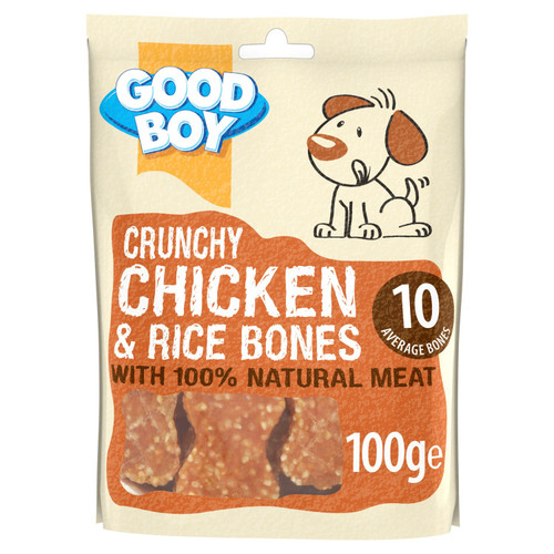 Crunchy Chicken & Rice Bones 100G