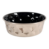 Diamonds Stainless Non Slip Dog Bowls Black 1.8L