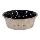 Diamonds Stainless Non Slip Dog Bowls Black 1.15L