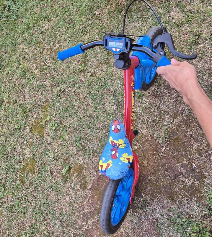 Bicicleta Infantil Aro 12 Spider Man Sem Pedal Nathor Vermelho/azul/amarelo
