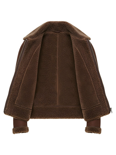 Joe Jonas Brown Shearling Jacket 3.jpg