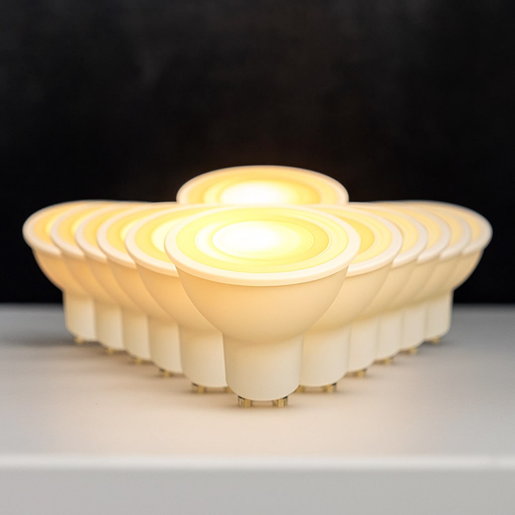 Kit 10 Lampada Led Dicróica Mr16 8w 2700k Branco Quente Gu10 110v/220v Preto Cod: Alut001612-10 Alut By Avant