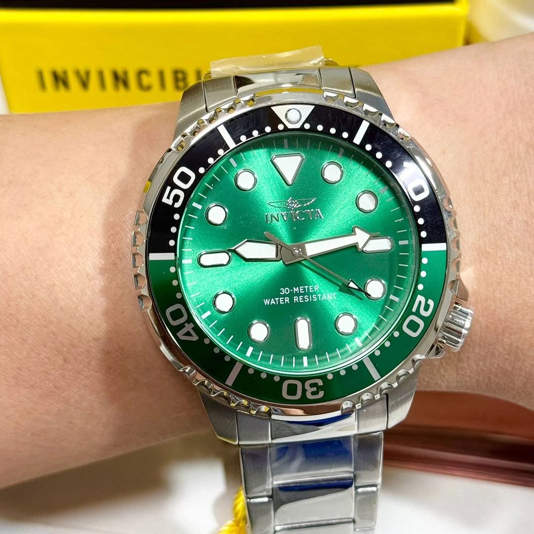 Invicta Pro Diver Masculino 48 mm Aço Inoxidável Mostrador Verde PC21J Quartzo