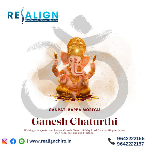 Happy Ganesh Chaturthi 2025 from Realign Chiropractic Treatment Center