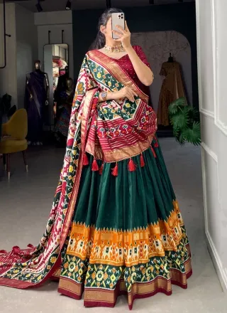 green tussar silk lehenga choli with patola print work for women 282931 320x440.webp