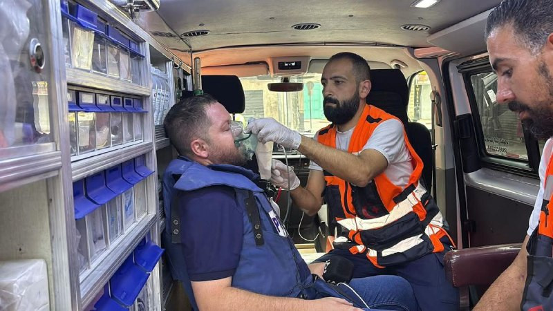 تعرض الصحفي حافظ أبو صبرة للاختناق أثناء تغطيته اقتحام مدينة نابلس....