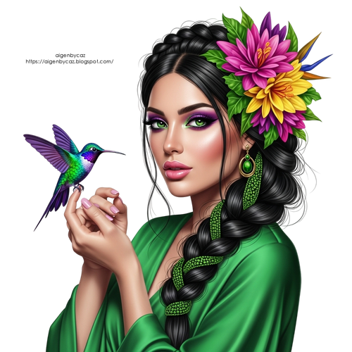 aigenbycaz vibrantgreenfloralgirl (5).png