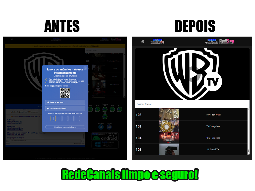 Banner RedeCanais Cleaner