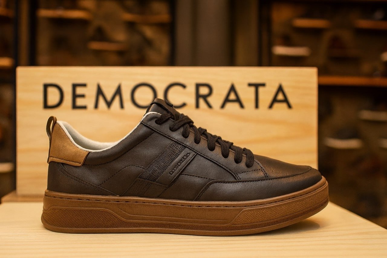 Tênis Couro Democrata Bold Masculino