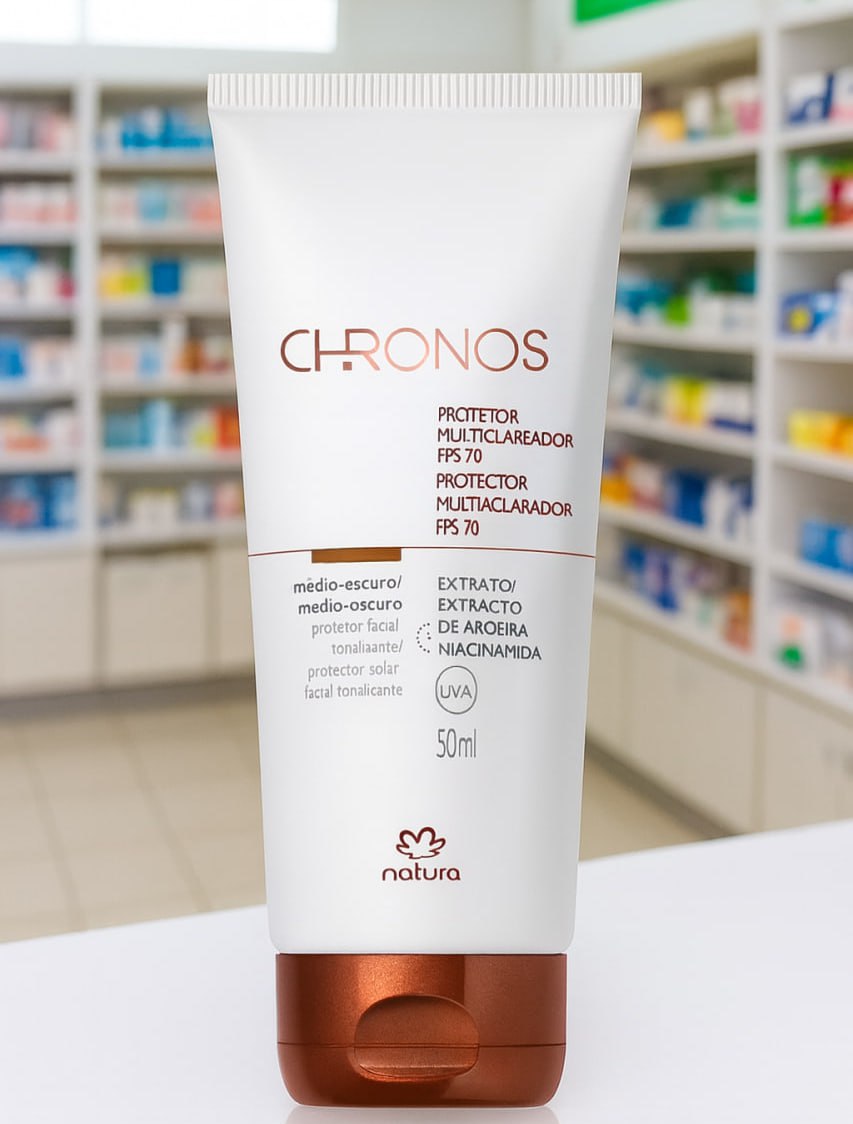 Protetor Clareador FPS 70 Chronos Natura Médio Escuro