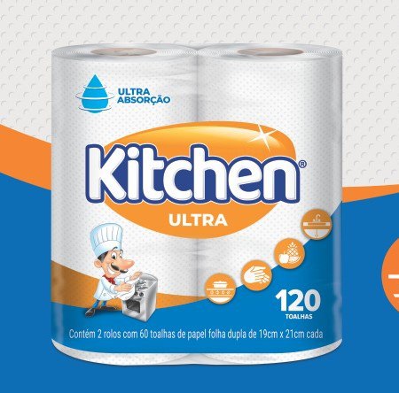 Papel Toalha Kitchen Ultra 120 Folhas