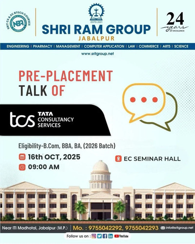 TCS Pre Placement Talk at Shri Ram Group Jabalpur A Gateway to Corporate Excellence.jpg