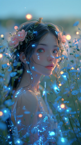 surajarts Cute cartoon girl with glowing hair and eyes wearing 50926596 ebb9 451b b08b 054ea8e79f87 .jpg