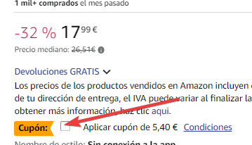 cupón amazon