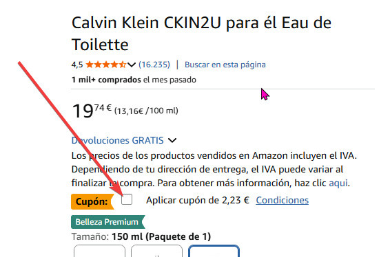 cupón amazon