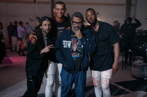 L to R: Director Justin Tipping, Tyriq Withers (as Cam), Producer Jordan Peele, and Marlon Wayans (a.jpg