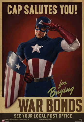 [3750x5400]Cap Salutes You for Buying War Bonds Large