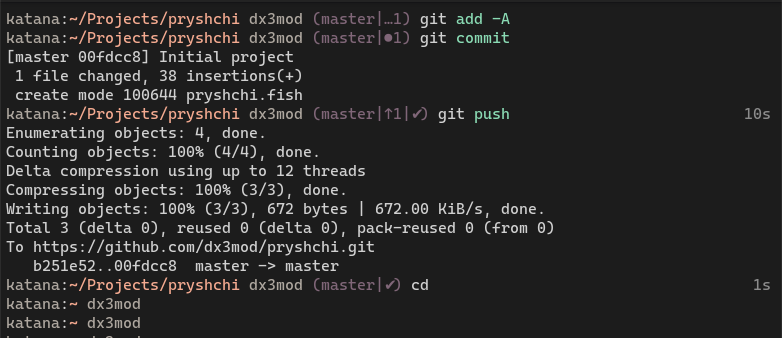 GitHub - dx3mod/pryshchi: my fish shell prompt