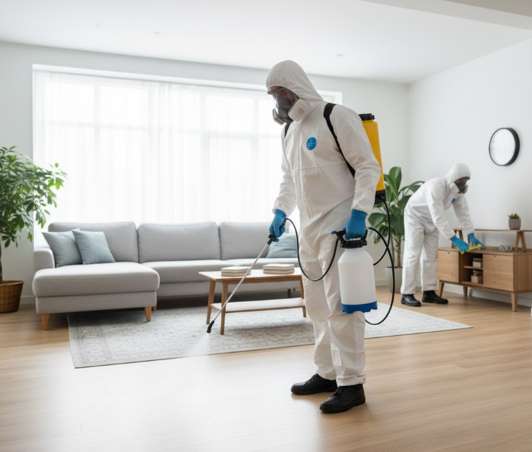 Professional pest control treatment